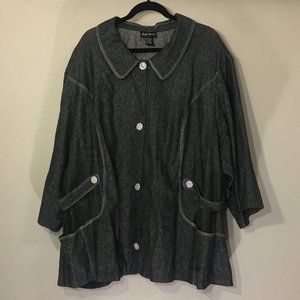 Charcoal Black Denim Jacket